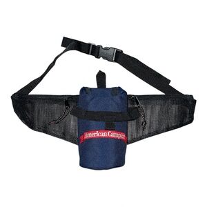 Vintage American Camper Fanny Pack w/ Built-In Insulated Water Bottle Holder